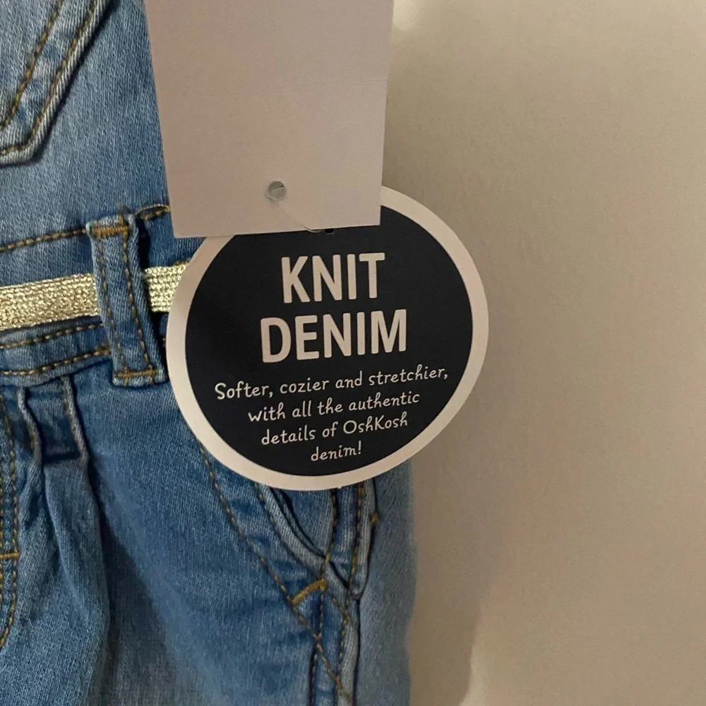 NWT Oshkosh B’Gosh Knit‎ Denim Overalls